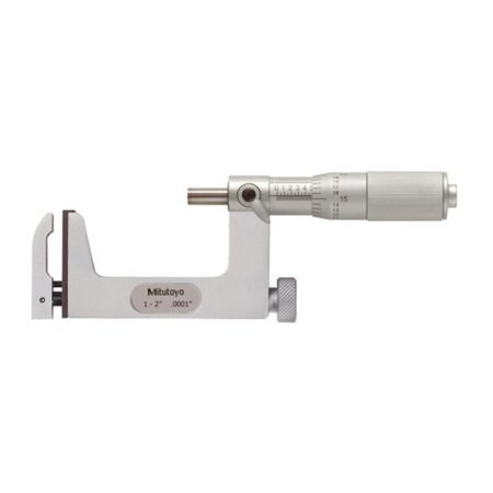 Mitutoyo 117-108 Interchangeable Anvil Micrometer 1-2 Friction Thimble