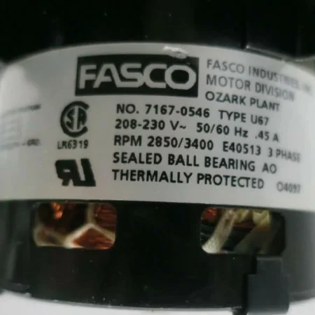 Fan FASCO Condenser Fan Motor 208-230V