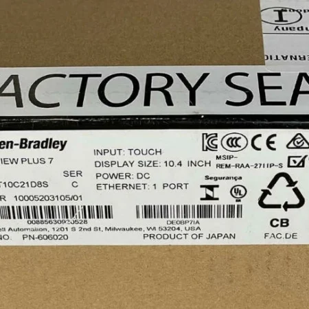 Allen-Bradley Single Ethernet Touch Screen 2711P-T10C21D8S