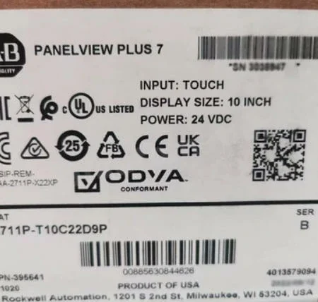 Allen-Bradley Plus 7 Performance Terminal Touch Screen 2711P-T10C22D9P