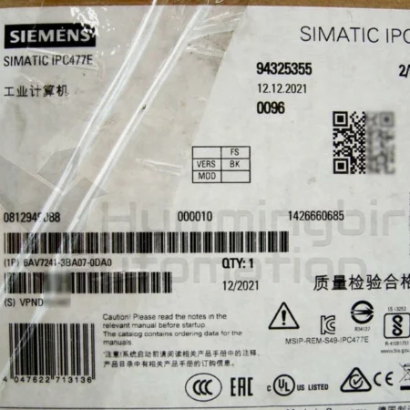6AV7241-3BA07-0DA0  SIEMENS Touchscreen