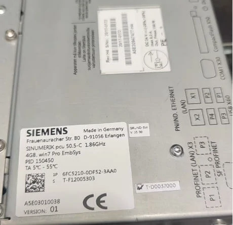 6FC5210-0DF52-3AA0 SINUMERIK PCU 50.5-C ELECTRONIC CONTROL DEVICE 2 6FC5210 0DF52 3AA0