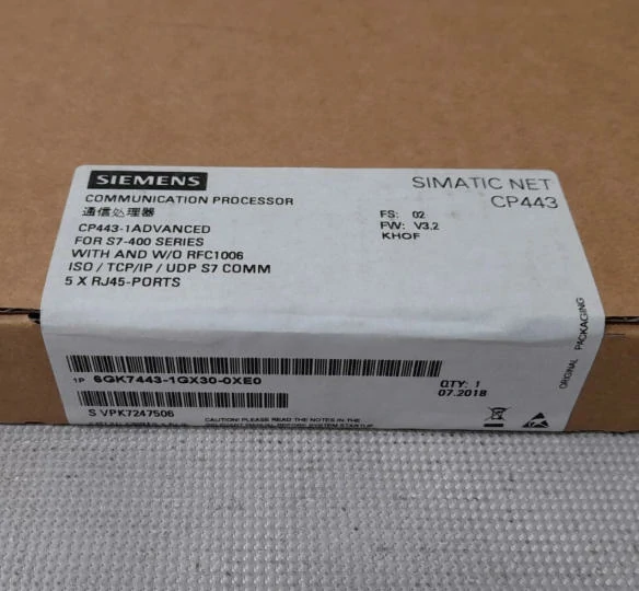 6GK7443-1GX30-0XE0 Communications processor CP 443-1 Advanced 2 6GK7443 1GX30 0XE0
