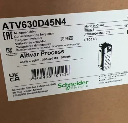 Schneider ATV630D45N4Variable Speed Drive Altivar Process 630 Series