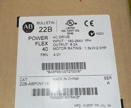 Allen Bradley 22B-A8P0N114 Ser A Inverter Drive