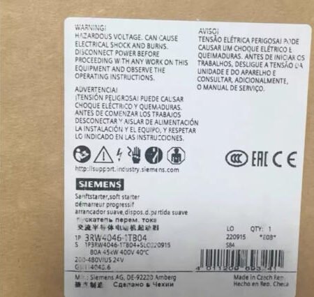 SIEMENS SIRIUS soft starter 3RW4046-1TB04
