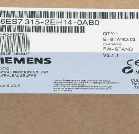 SIEMENS central processing unit with 6ES7315-2EH14-0AB0