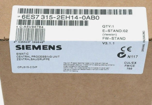 SIEMENS central processing unit with 6ES7315-2EH14-0AB0 2 6ES7315 2EH14 0AB0