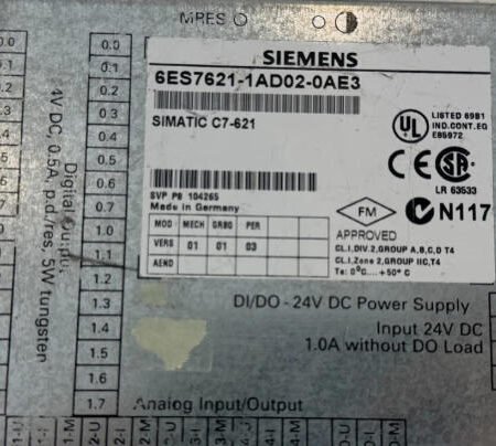 SIEMENS 6ES7621-1AD02-0AE3 Panel Control Panel Excellent