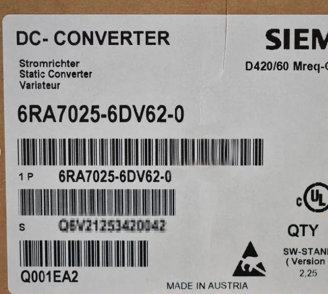 SIEMENS DC Converter 6RA7025-6DS22-0 2 6RA7025 6DS22 0
