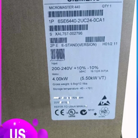 6SE6440-2UC24-0CA1 NEW SIEMENS 6SE6 440-2UC24-0CA1 MICROMASTER 440 200-240 V 4kW