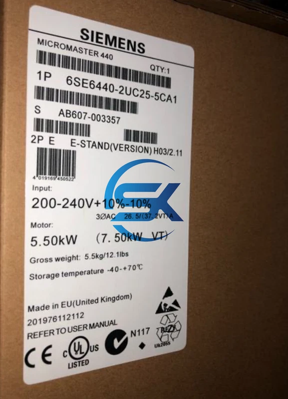 6SE6440-2UC25-5CA1 1PCS NEW SIEMENS MICROMASTER 440, 6SE6440-2UC25-5CA1 Inverter 2 6SE6440 2UC25 5CA1 0