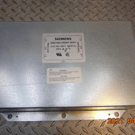 SIEMENS 6SE7036-0ES87-0FA1 NOISE FILTER 600 AMP 600A 380/480V