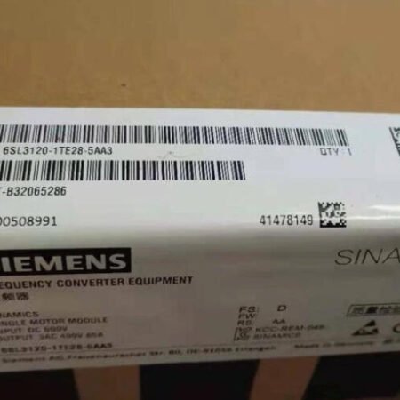 SIEMENS  SINAMICS S120 SINGLE MOTOR MODULE 6SL3120-1TE28-5AA3
