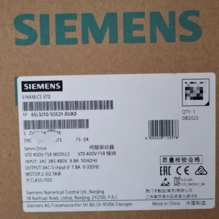 6SL3210-5DE21-0UA0 1PC NEW SIEMENS SERVO DRIVE 6SL3210-5DE21-0UA0
