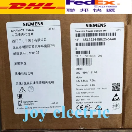 6SL3224-0BE25-5AA0 Ipc New Sealed SIEMENS Frequency Converter 6SL3224-0BE25-5AA0