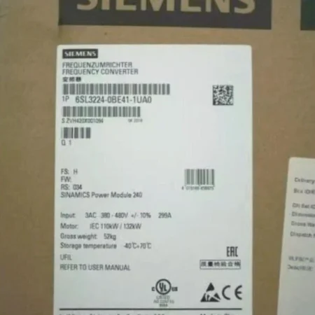 6SL3224-0BE41-1UA0 1PCS NEW SIEMENS SINAMICS G120 POWER MODULE 6SL32240BE411UA0