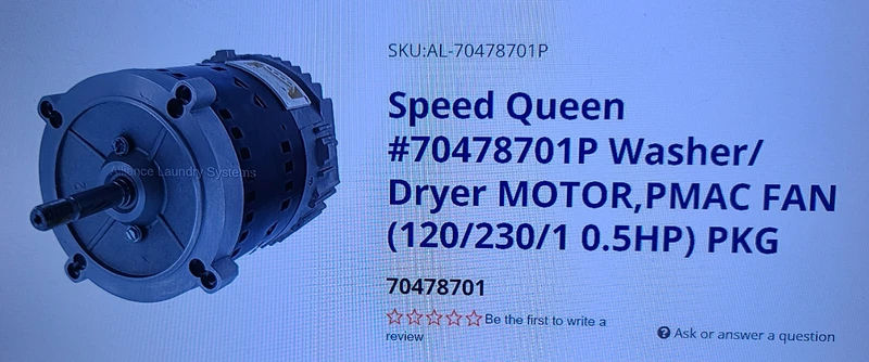 Alliance Motor 70478701P Used as is New Bearings etc. No refunds 2 70478701P 0