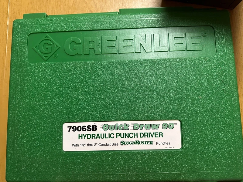 GREENLEE 7906SB QUICK DRAW 90 HYDRAULIC PUNCH DRIVER SET FREE SHIPPING 2 7906SB 0
