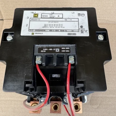 SQUARE D 8502SFO2V06 8502SFO2 SIZE 4 600V 3 PHASE MOTOR STARTER MOTOR 120V COIL