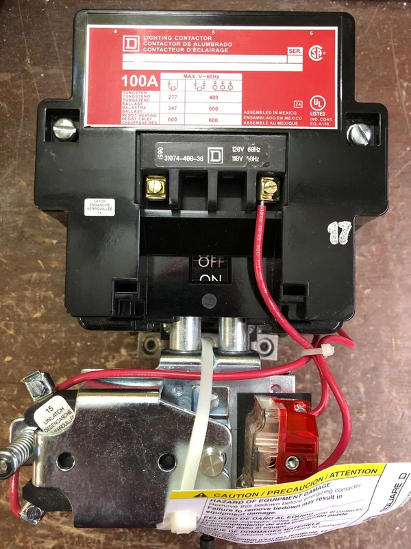 SQUARE D 110 /120 Mechanically Held Lighting Contactor 3P/100A 8903SQO11V02 New 2 8903SQO11V02 0