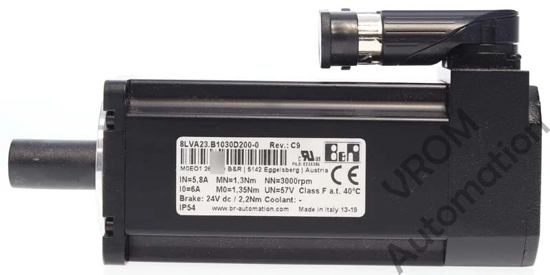 Surplus B&R Automation 8LVA23.B1030D200-0 Synchronous Servo Motor 1.35Nm 57V 3,0 2 8LVA23B1030D200 0 0