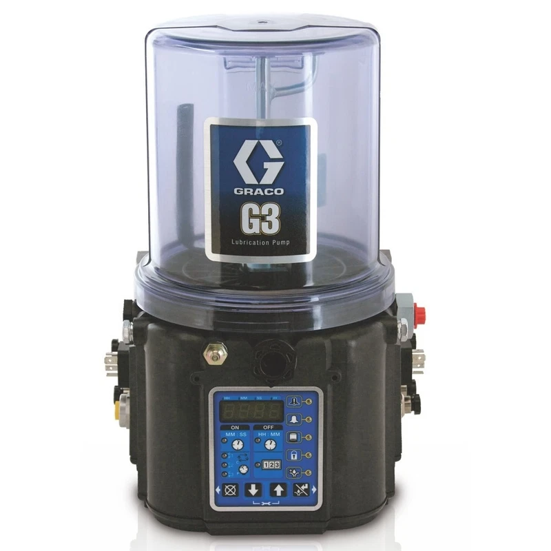 GRACO 96G121 G3 Max Grease Pump, 90-240 VAC, 16L, 3 Sensors, DIN, Vent Valve 2 90 240 0