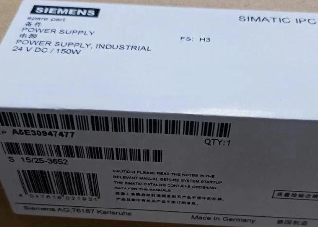 SIEMENS A5E30947477 H3 Module Power Supply 2 A5E30947477