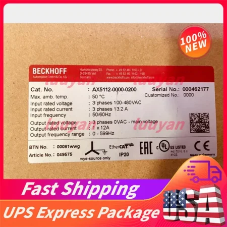 BECKHOFF AX5112-0000-0200 Servo Driver New Sealed Free Shipping