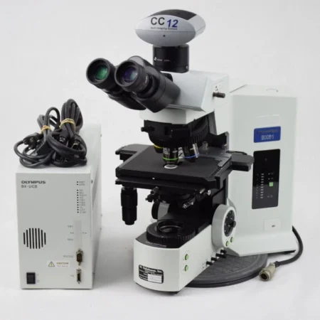 OLYMPUS BX61 BX-UCB Motorized Fluorescence Microscope CC12 Soft Imaging System