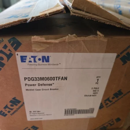EATON PDG33M0600TFAN 600 Amp 600 Vac 3 Pole Circuit Breaker-(New In Box)