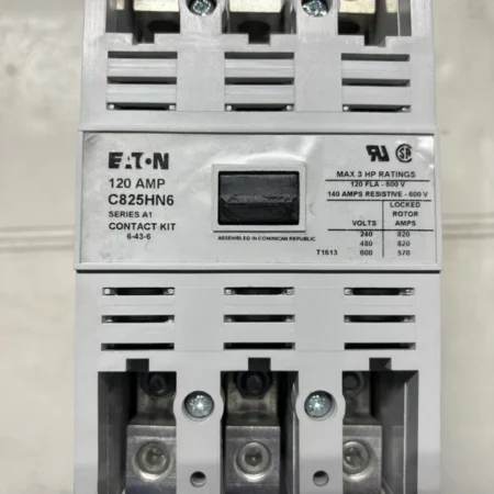 EATON C825HN6A 120-Amp 3-Pole Contactor 110-120Volts Coil New