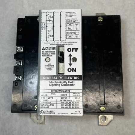 NEW GE CR160MC45022 Mechanically Held Contactor, Coil 115-120V, 60A, CR160MC