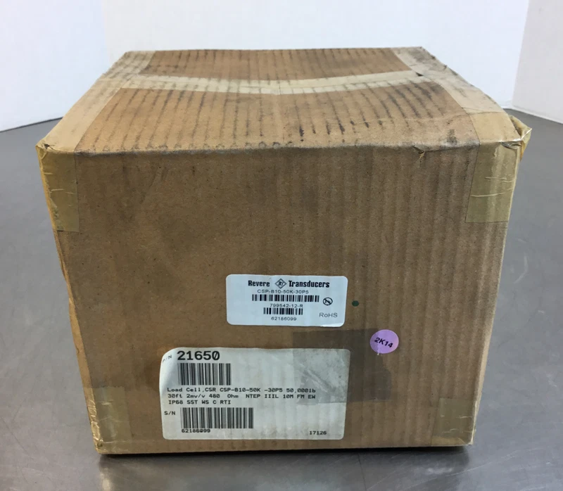 REVERE TRANSDUCERS CSP-B10-50K-30P5 50,000 Lb. CAPACITY LOAD CELL Loc.3A-1 2 CSP B10 50K 30P5 0