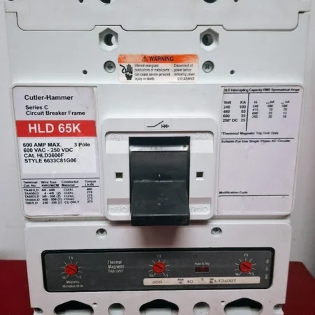 EATON / CUTLER- HAMMER HLD3600F 600A 3P 600V Circuit Breaker SHIPS SAME DAY