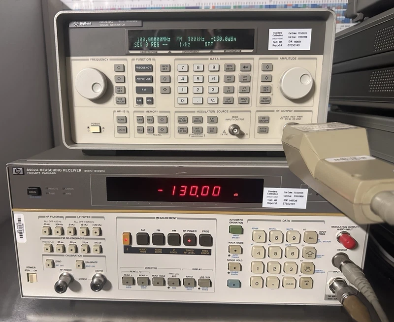HP Hewlett Packard 8902A Measuring Receiver 050, 002 --Calibrated-- 2 Calibrated 0
