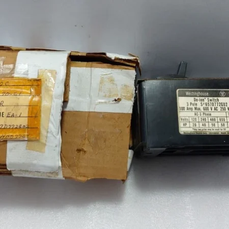 Westinghouse 657D772G02 De-Ion Switch 3 Pole 100 Amp Max. 600V AC 250V DC AC-3ph