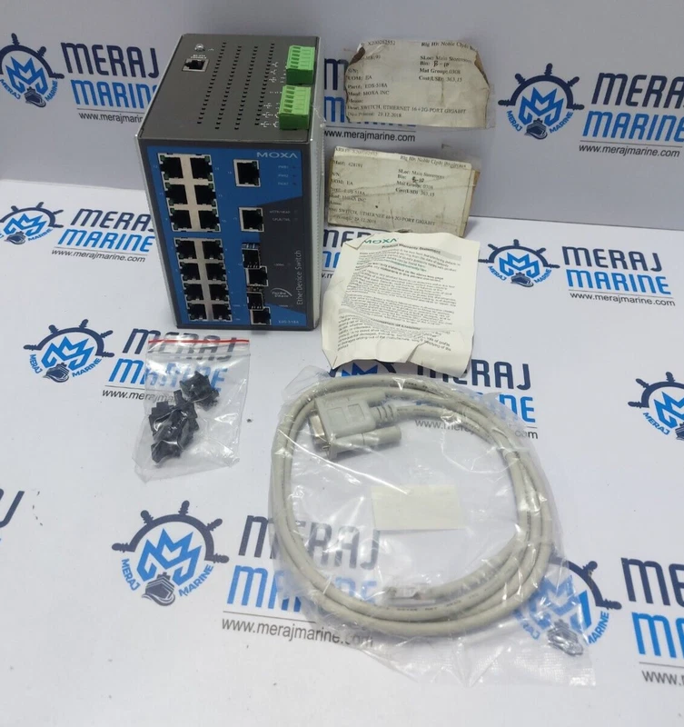 Moxa EDS-518A Ethernet Device Switch P/N 1201005180012 2 EDS 518A 0