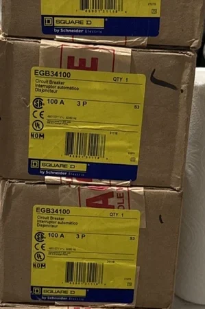 8 Square D EGB34100 Circuit Breaker Breakers 100 Amp 3 Pole 480Y/277V