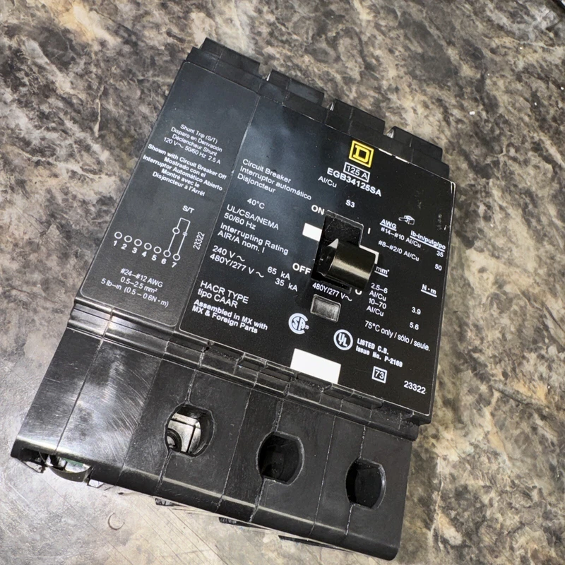 NEW Square D EGB34125SA With Shunt Trip Circuit Breaker 2 EGB34125SA 0