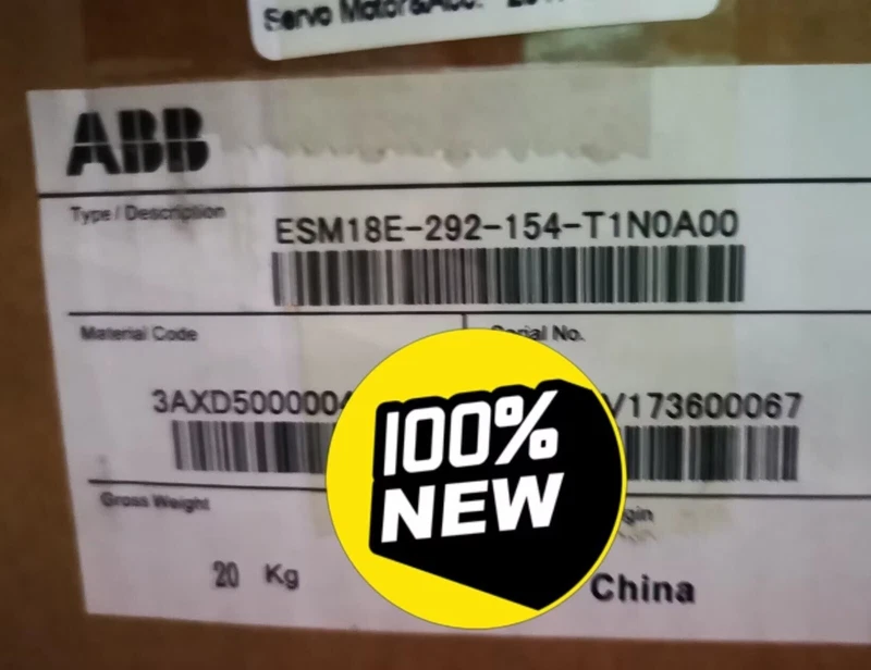 ABB ESM18E-292-154-T1N0A00 SERVO MOTOR NEW IN BOX . DHL/FEDEX/UPS 2 ESM18E 292 154 T1N0A00 0