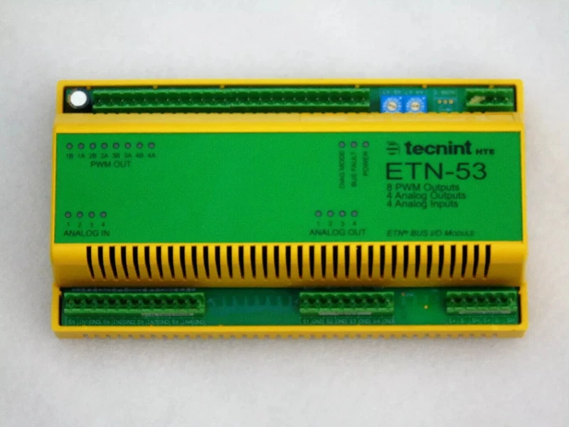 NOS NEW TECNINT HTE ETN-53 BUS I/O MODULE CONTROLLER UNIT 8 PWM OUTPUTS 4 ANALOG 2 ETN 53 0