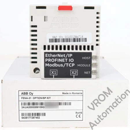 Surplus ABB FENA-21 VFD Ethernet Adapter Module PROFINET IO Modbus / TCP