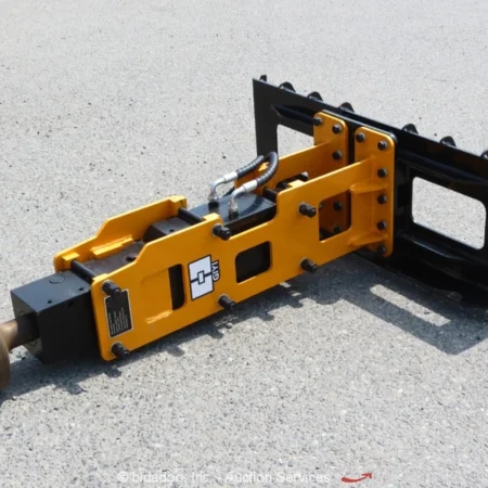 GIYI GY-D680 Post Driver Nitrogen Hydraulic Skid Steer Attachment bidadoo -New