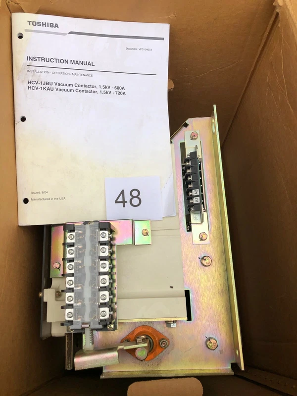 TOSHIBA HCV-1KAU 720A 3PH 1500V MAX VACUUM CONTACTOR 2 HCV 1KAU 0