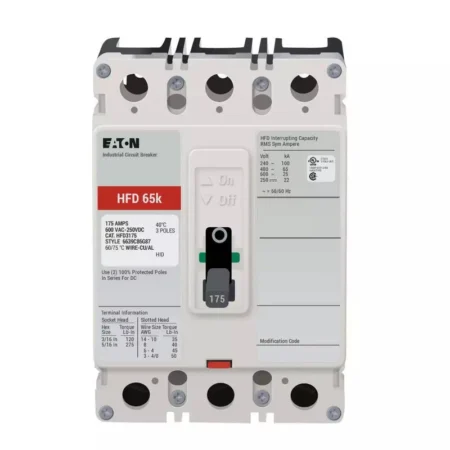 New Circuit Breakers for EATON CUTLER HAMMER HFD3175 175 AMP 3P 600V BREAKER