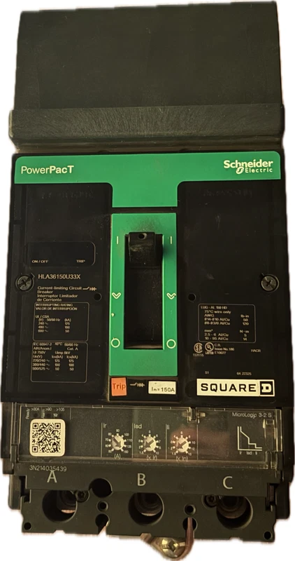 NEW Square D - HLA36150U33X - Molded Case Circuit Breaker, PowerPacT H, 30A, 3p 2 HLA36150U33X 0