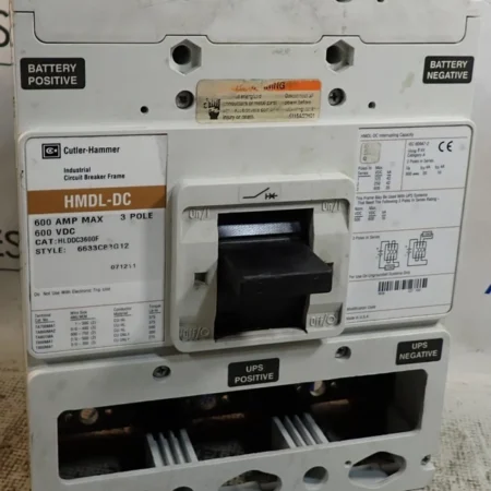 Cutler-Hammer Circuit Breaker FRAME HLDDC3600F 600A 3 Pole 35kA @ 600VDC