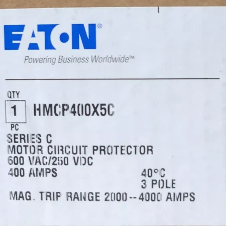 Brand New EATON HMCP400X5C Motor Circuit Protector 400 AMP 600V 3 POLE HMCP