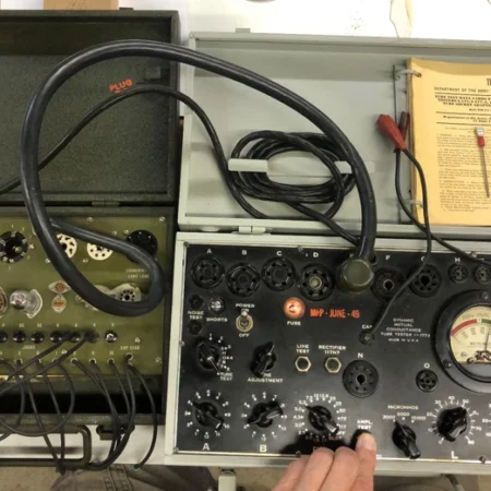 1949 HICKOK I-177-A TUBE TESTER CALIBRATED with ADAPTOR KIT MX-949A/U FREE SHIP